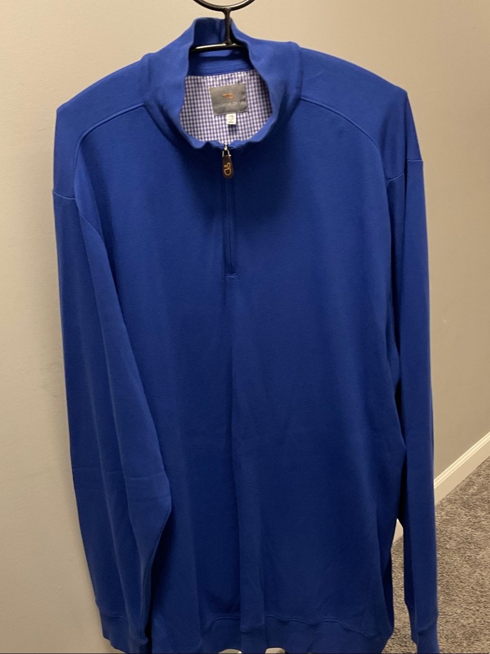 Thomas Dean Men's Royal Blue Quarter-Zip Sweater